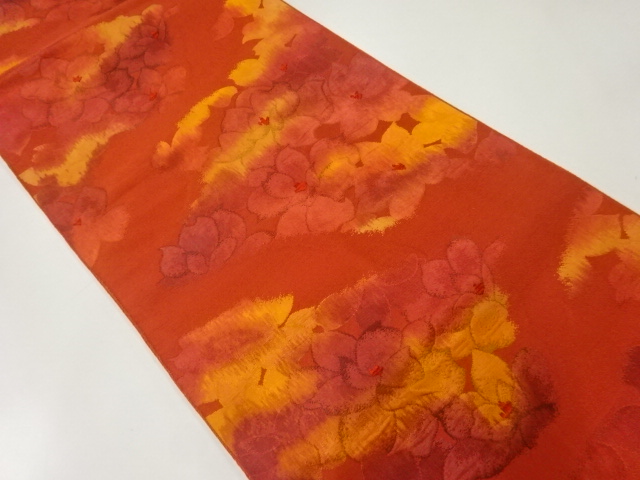 JAPANESE NAGOYA OBI / WOVEN FLOWER